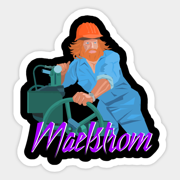 Maelstrom Rain Sticker by Radical Rad